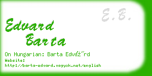 edvard barta business card